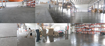 物流貨運倉儲地面起砂起灰處理現(xiàn)場案例效果