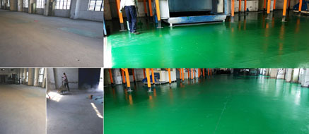 金屬配件廠機加工行業(yè)地面起砂起灰處理現(xiàn)場案例效果